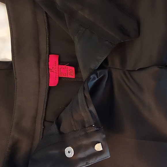 JS Collections  Women's Pants Black Formal Wide Leg Flare Long Length Size 6 - Picture 10 of 13